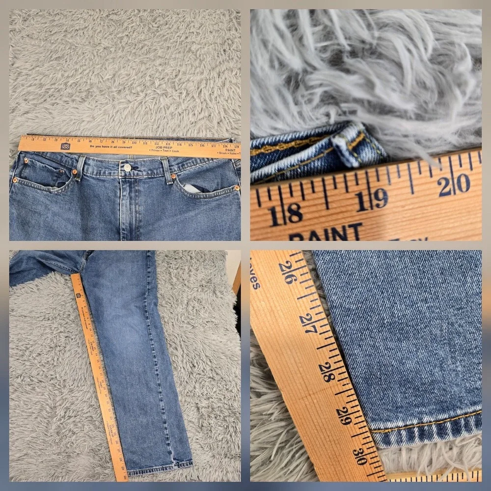Levis 505 CW-3421 Mens 40x32 (38x30) Straight Leg Medium Wash Denim‎ Jeans